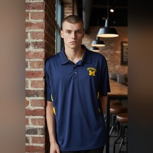 michigan wolverines Men's Size XL Cool Drifit Polo Shirt Team Gear